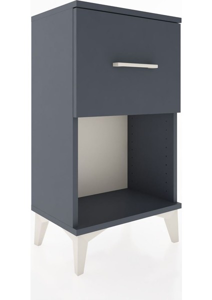 Arges Komodin Tek Çekmeceli 44X30X80 Antrasit-Antrasit modelleri