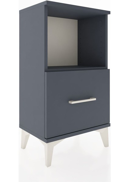 Arges Komodin Tek Çekmeceli 44X30X80 Antrasit-Antrasit fırsatları