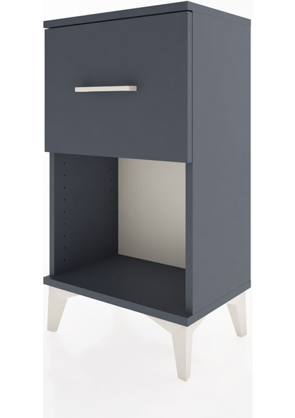 Arges Komodin Tek Çekmeceli 44X30X80 Antrasit-Antrasit indirimleri