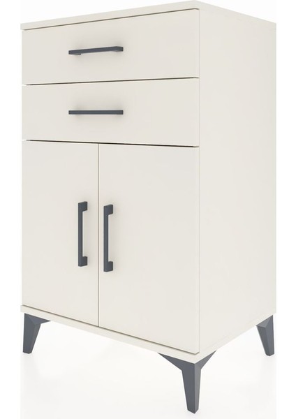 Hyperion Komodin Tek Raflı 2 Çekmeceli 2 Kapaklı 60X44X96 Aytaşı-Aytaşı modelleri