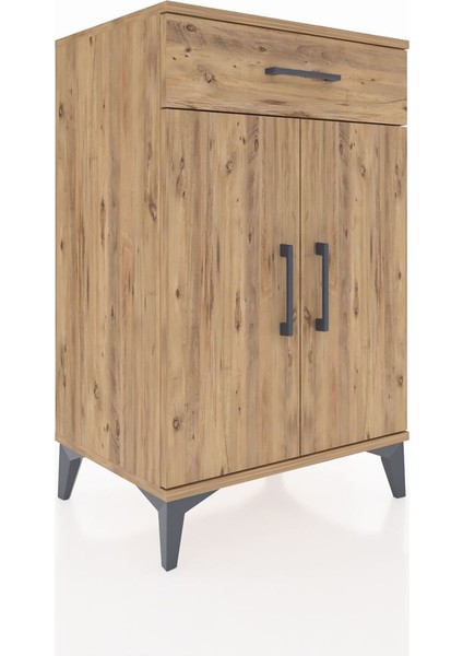 Hyperion Komodin 2 Raflı Tek Çekmeceli 2 Kapaklı 60X44X96 Çam-Çam fiyatları