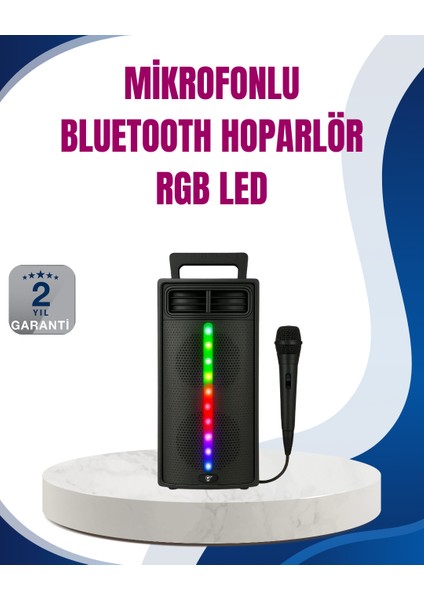 Kablosuz Rgb Işıklı Bluetooth Hoparlör | Ev, Parti ve Açık Hava Kullanımı