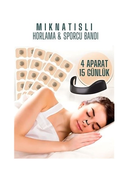 Modacar Manyetik Burun Bandı - Sporcu Burun Bandı - Horlama Önleyici Azaltıcı - 4 Farklı Boyut