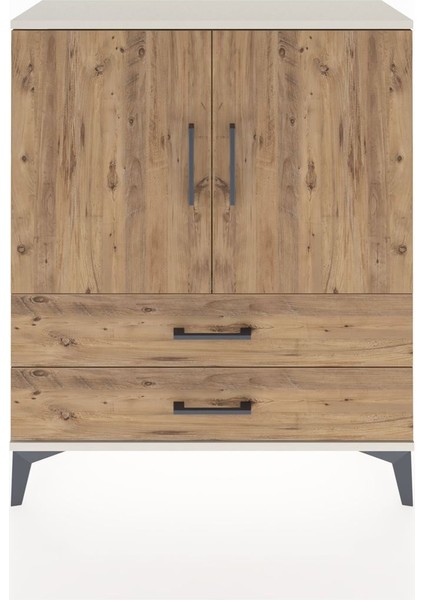 Arges Şifonyer 2 Raflı 2 Çekmeceli 2 Kapaklı 88X30X106 Aytaşı-Çam