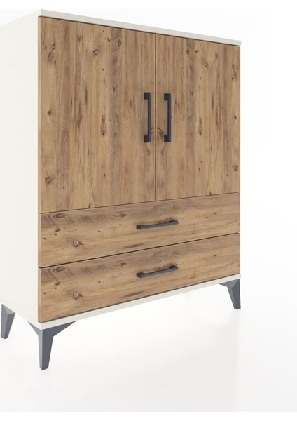 Arges Şifonyer 2 Raflı 2 Çekmeceli 2 Kapaklı 88X30X106 Aytaşı-Çam fiyatları