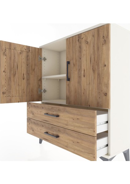 Arges Şifonyer 2 Raflı 2 Çekmeceli 2 Kapaklı 88X30X106 Aytaşı-Çam indirimleri