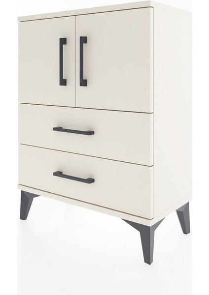 Arges Komodin 2 Raflı 2 Çekmeceli 2 Kapaklı 60X30X80 Aytaşı-Aytaşı modelleri