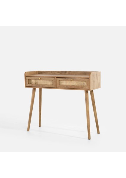 Ahşap Çift Çekmeceli Rattan Detaylı Dresuar modelleri