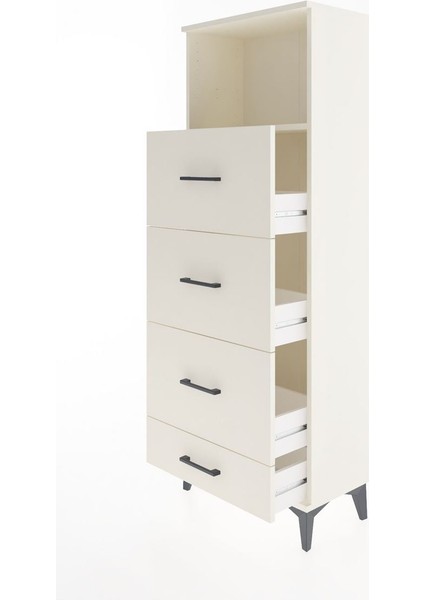 Arges Dolap Tek Raflı 4 Çekmeceli 60X30X163 Aytaşı-Aytaşı fırsatları