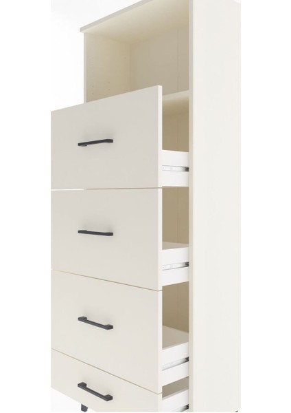 Arges Dolap Tek Raflı 4 Çekmeceli 60X30X163 Aytaşı-Aytaşı indirimleri