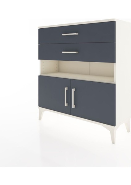 Arges Şifonyer 2 Raflı 2 Çekmeceli 2 Kapaklı 88X30X96 Aytaşı-Antrasit modelleri