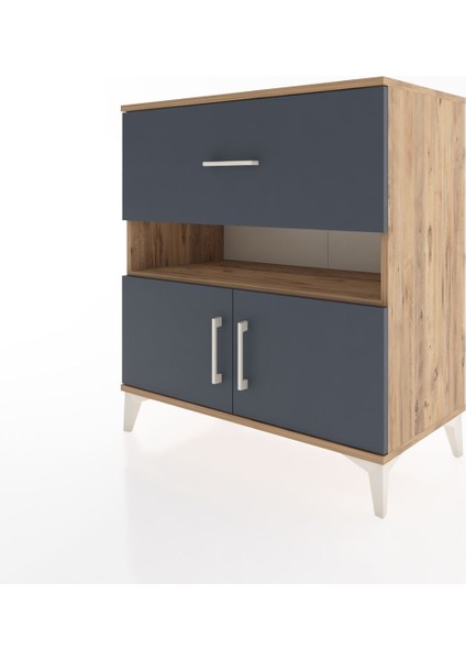 Hyperion Şifonyer 2 Raflı Tek Çekmeceli 2 Kapaklı 88X44X96 Çam-Antrasit modelleri