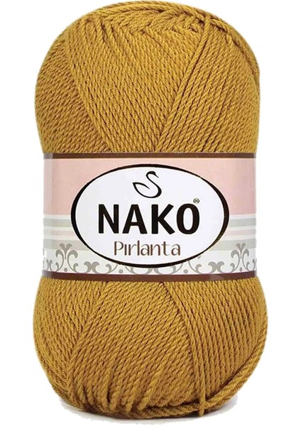 1 Adet Pırlanta Amigurumi El Örgü Ipi Yünü Altın 6706