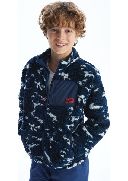 Yeni Sezon Dik Yaka Polar Erkek Çocuk Fermuarlı Sweatshirt