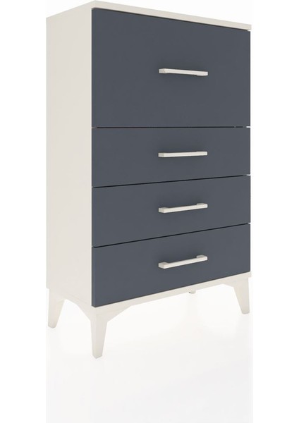 Arges Komodin 4 Çekmeceli 60X30X96 Aytaşı-Antrasit fiyatları