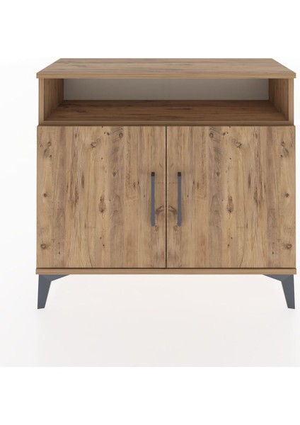 Arges Şifonyer 2 Raflı 2 Kapaklı 88X30X80 Çam-Çam