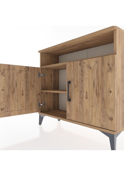 Arges Şifonyer 2 Raflı 2 Kapaklı 88X30X80 Çam-Çam indirimleri