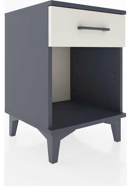 Hyperion Komodin Tek Çekmeceli 44X44X64 Antrasit-Aytaşı fiyatları