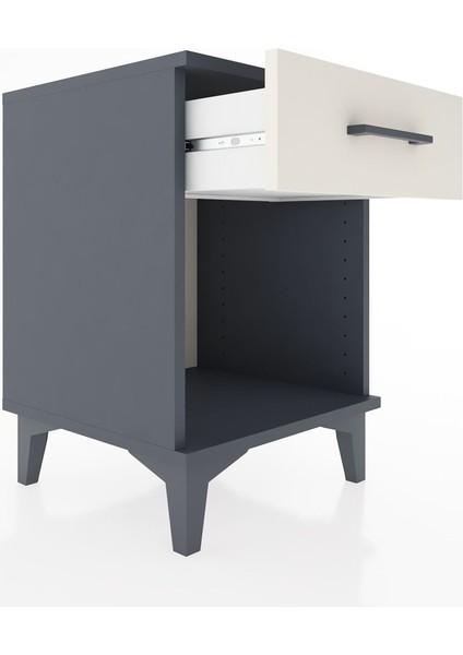 Hyperion Komodin Tek Çekmeceli 44X44X64 Antrasit-Aytaşı fırsatları