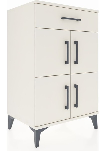 Hyperion Komodin Tek Raflı Tek Çekmeceli 4 Kapaklı 60X44X96 Aytaşı-Aytaşı fiyatları