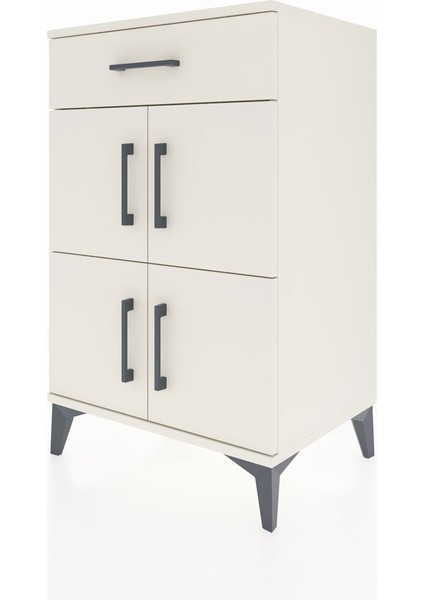 Hyperion Komodin Tek Raflı Tek Çekmeceli 4 Kapaklı 60X44X96 Aytaşı-Aytaşı modelleri