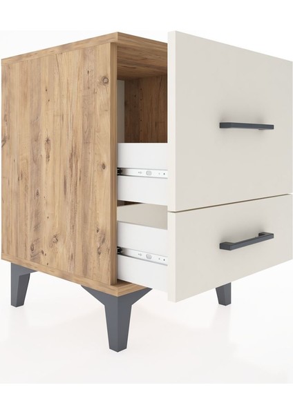 Hyperion Komodin 2 Çekmeceli 44X44X64 Çam-Aytaşı fırsatları