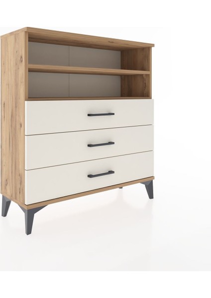 Arges Şifonyer 2 Raflı 3 Çekmeceli 88X30X96 Çam-Aytaşı fiyatları