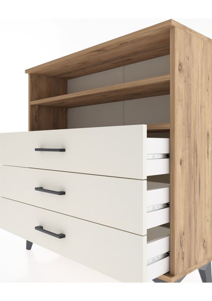 Arges Şifonyer 2 Raflı 3 Çekmeceli 88X30X96 Çam-Aytaşı indirimleri