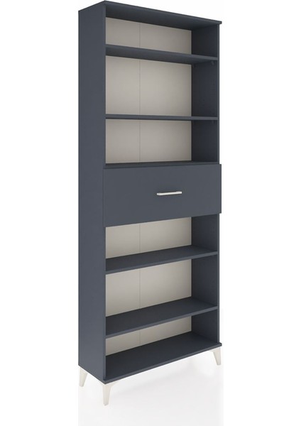 Arges Dolap 5 Raflı Tek Çekmeceli 88X30X221 Antrasit-Antrasit fiyatları