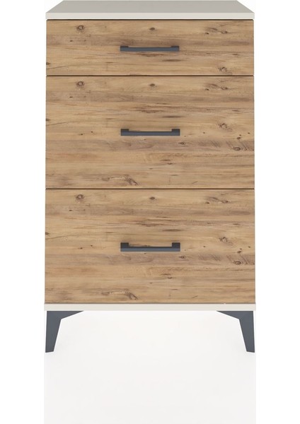 Arges Komodin 3 Çekmeceli 60X30X96 Aytaşı-Çam