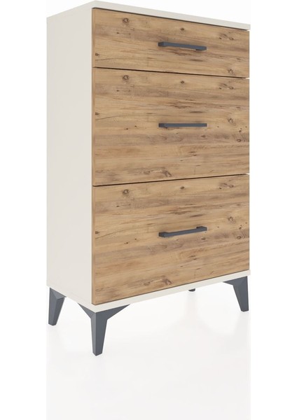 Arges Komodin 3 Çekmeceli 60X30X96 Aytaşı-Çam fiyatları