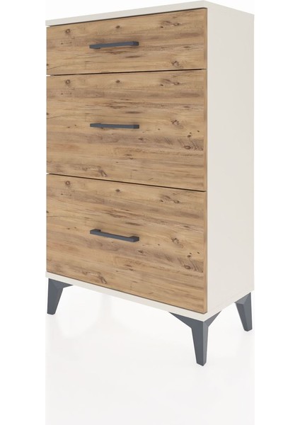 Arges Komodin 3 Çekmeceli 60X30X96 Aytaşı-Çam modelleri