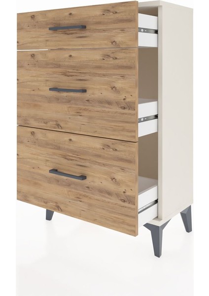 Arges Komodin 3 Çekmeceli 60X30X96 Aytaşı-Çam fırsatları