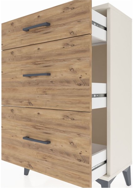 Arges Komodin 3 Çekmeceli 60X30X96 Aytaşı-Çam indirimleri