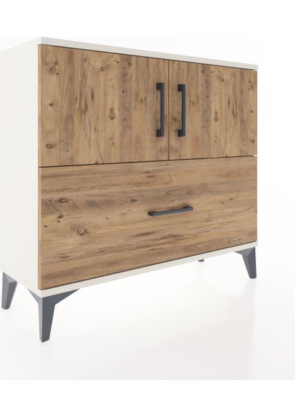 Arges Şifonyer 2 Raflı Tek Çekmeceli 2 Kapaklı 88X30X80 Aytaşı-Çam fiyatları