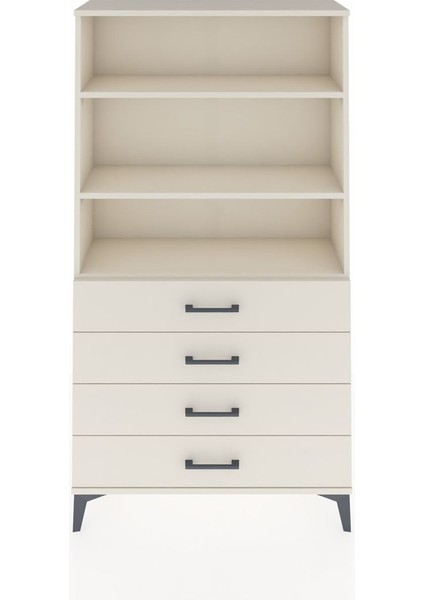 Arges Dolap 3 Raflı 4 Çekmeceli 88X30X163 Aytaşı-Aytaşı