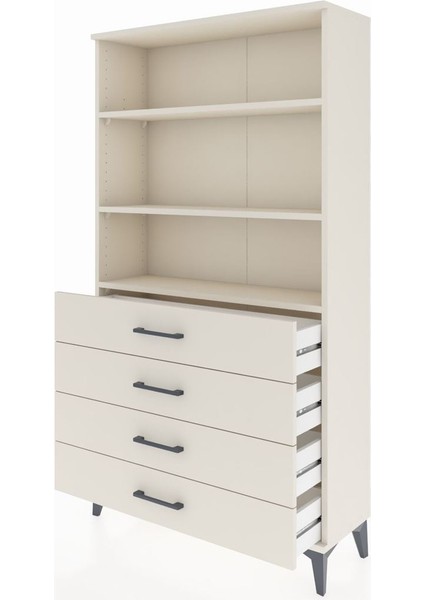 Arges Dolap 3 Raflı 4 Çekmeceli 88X30X163 Aytaşı-Aytaşı fırsatları