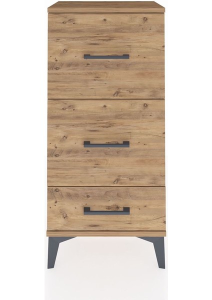 Arges Komodin 3 Çekmeceli 44X30X96 Çam-Çam