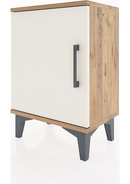 Arges Komodin 2 Raflı Tek Kapaklı 44X30X64 Çam-Aytaşı modelleri