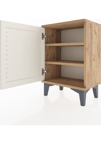 Arges Komodin 2 Raflı Tek Kapaklı 44X30X64 Çam-Aytaşı fırsatları