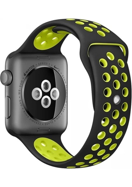 Ally Apple Watch 7-8 45MM 6-5-4 44MM Kayış Kordon Nike Style Soft Silikon 3-2-1 42MM-(1903) modelleri