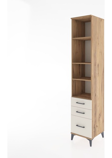 Hyperion Dolap 4 Raflı 3 Çekmeceli 44X44X221 Çam-Aytaşı modelleri