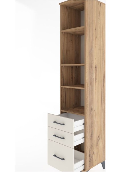 Hyperion Dolap 4 Raflı 3 Çekmeceli 44X44X221 Çam-Aytaşı indirimleri