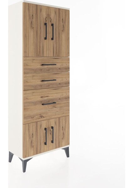 Arges Dolap 2 Raflı 3 Çekmeceli 4 Kapaklı 60X30X163 Aytaşı-Çam fiyatları