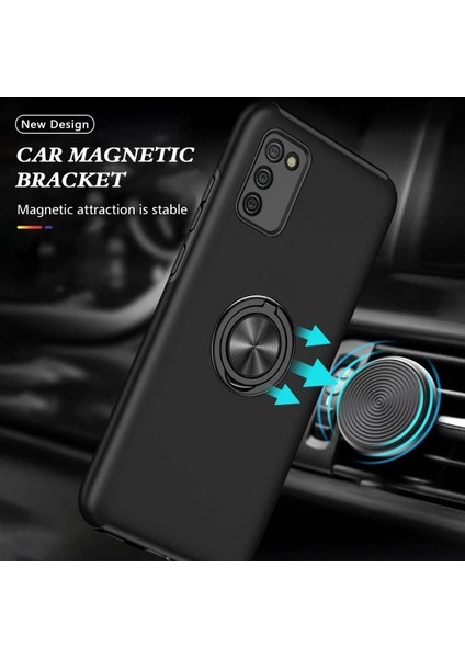 Samsung Galaxy A02S Kılıf Elit Yüzüklü Kapak - Siyah - MKR029246-5261 indirimleri