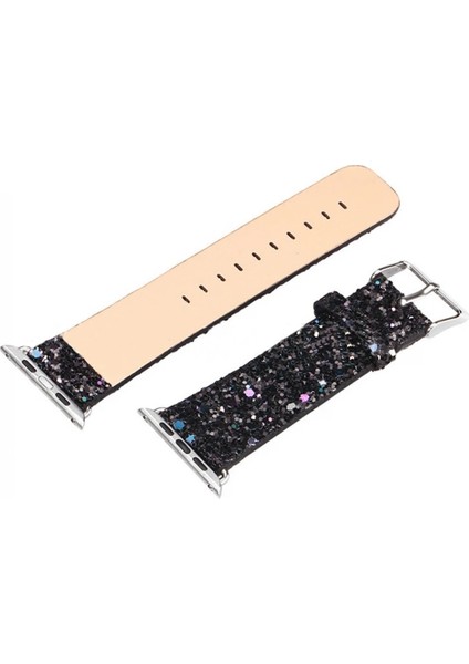 Ally Apple Watch 7-8 45MM 6-5-4 44MM Kordon Kayış Deri Sim Işlemeli 3-2-1 42MM-(1903)