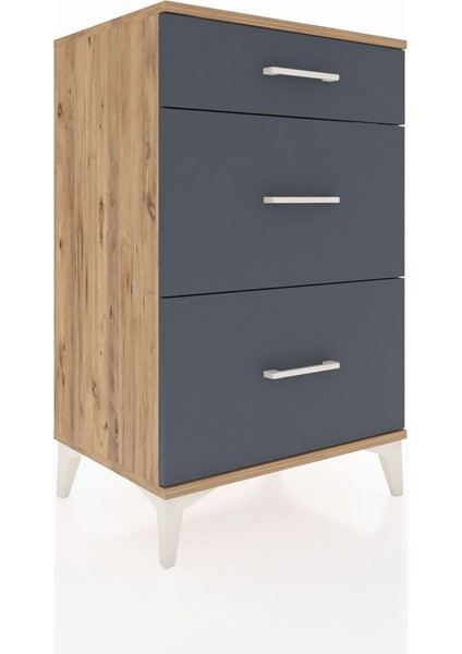 Hyperion Komodin 3 Çekmeceli 60X44X96 Çam-Antrasit fiyatları