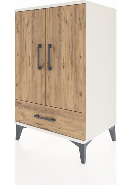 Hyperion Komodin 3 Raflı Tek Çekmeceli 2 Kapaklı 60X44X96 Aytaşı-Çam modelleri