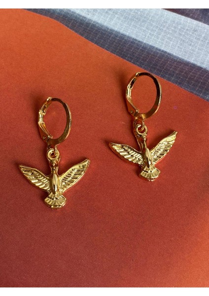 Kadın Anka Kuşu Detaylı Küpe