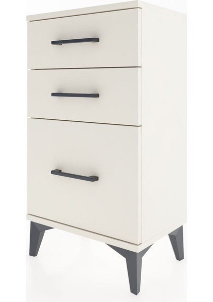 Arges Komodin 3 Çekmeceli 44X30X80 Aytaşı-Aytaşı indirimleri